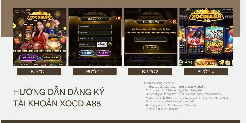 Xocdia88 - Sân Chơi Xóc Đĩa 88 Online Hàng Đầu 2026 4 huong-dan-dang-ky-tai-khoan-xocdia88.webp